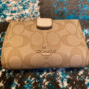 Coach Leather Corner Zip Wallet